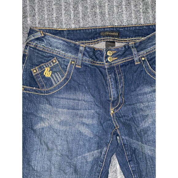 Vintage Rocawear Jeans‎ Flare Size 13 Embroidered Pocket Flap Y2K Skater Grunge - Picture 3 of 7